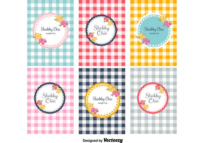 vintage vector stationery shabby chic shabby scrap roses romantic retro pretty pattern paper love label invitation gingham free flowers floral fabric elements element dot design chic background 