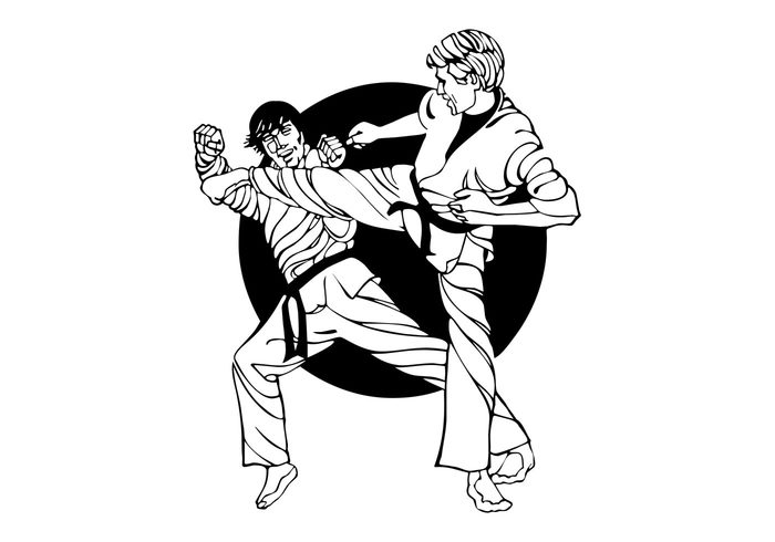 sport Self defense men martial arts man kimonos karate fit fighting Fight active 