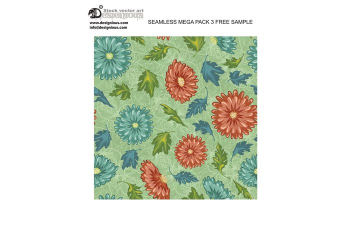 vector seamless repeat pattern free flower floral 