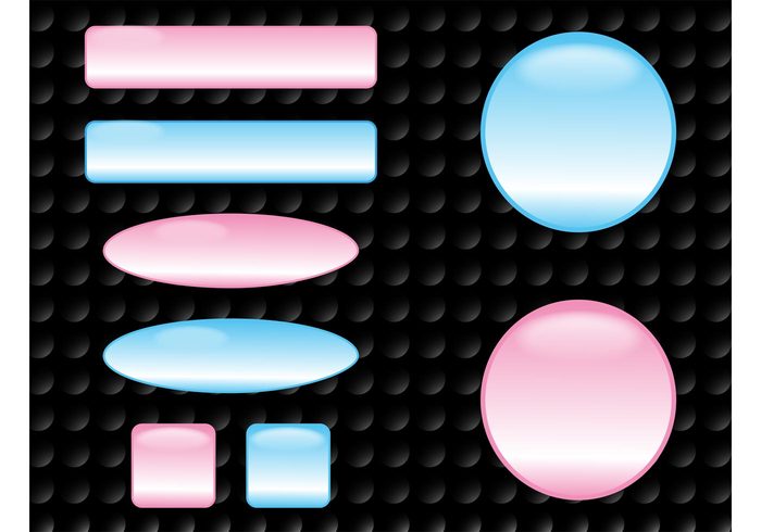 squares shines round rectangular Rectangles logos icons glossy Geometry geometric shapes Ellipses circles buttons banners 