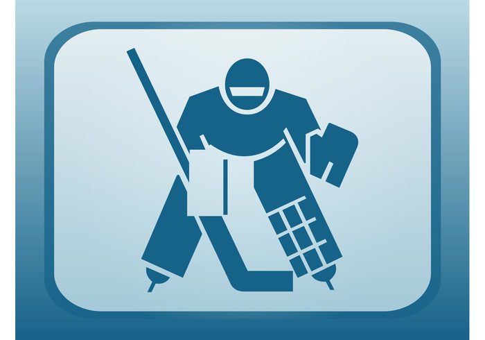 stylized stick sport silhouette player man icon ice hockey hockey game 