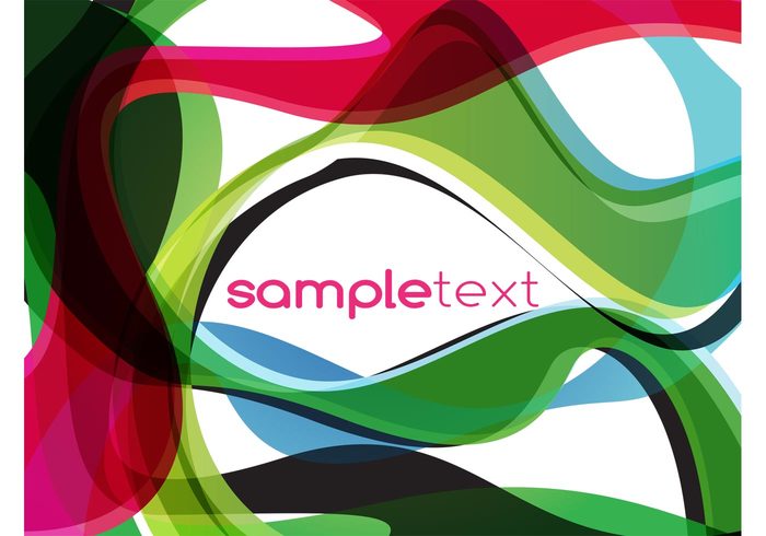 vector template swirl sticker shapes sample text pink label green free backgrounds curves announcement abstract 