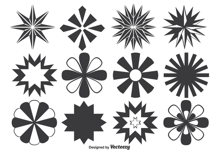 white variety symmetry symbol simple silhouette shapes shape set set round shapes round radial plant pattern ornamental nature illustration icon graphics gardening flowers floral flat elements Diversity Design Elements decorative decoration collection circular botanical black assorted 