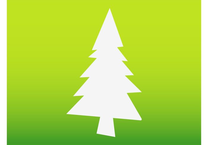 winter symbol stylized sticker Simplified paper nature logo icon holiday greeting festive evergreen tree celebration card 