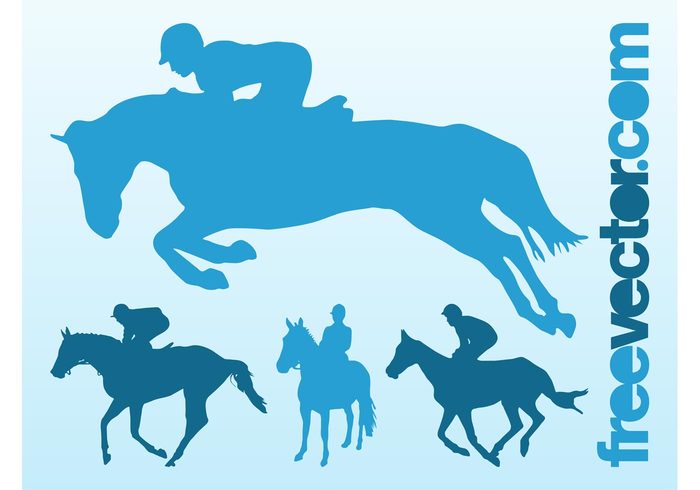 sport silhouettes run people olympics jump Jockeys horses horse riding Horse race equestrian 