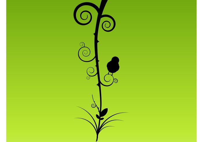 swirls simple silhouettes Relaxation plants peaceful nature natural leaves freedom flower floral branches animal 