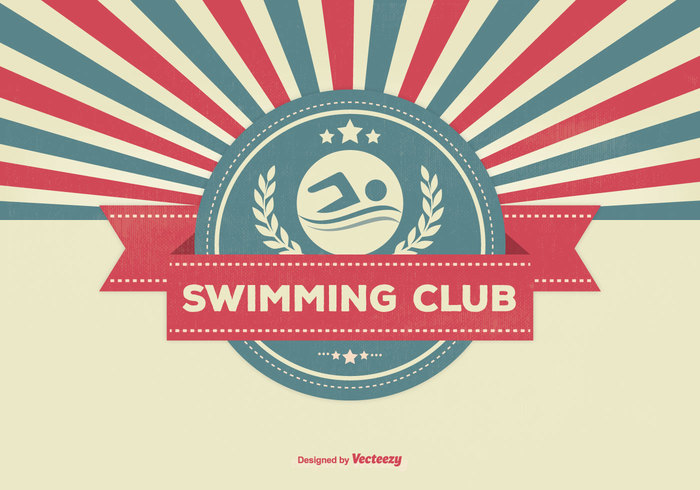 water vintage template symbol swimming club swimming Swimmer swim sunburst style sports sport retro background retro promotional poster old learn graphic elements concept company club poster club card business branding brand Backgrounds background advertising abstract 