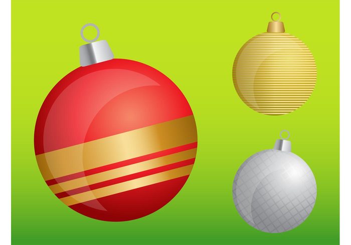 winter vector ornaments silver shiny round holiday golden gold festive decorative decorations christmas vector celebration balls 