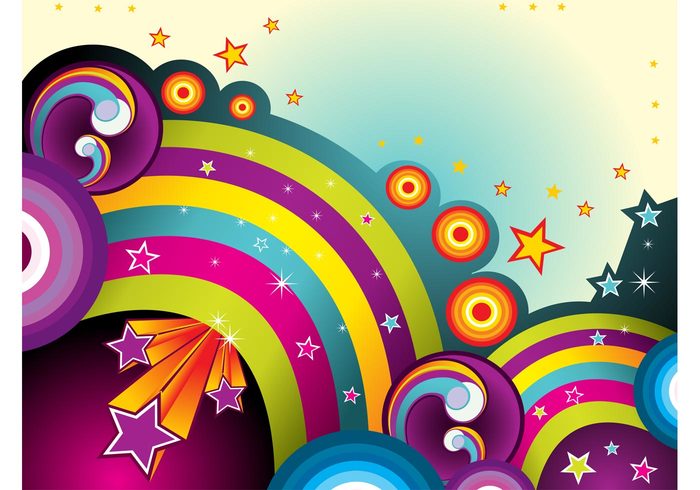 wallpaper template stars sparkles round pop art colorful circles background backdrop abstract 