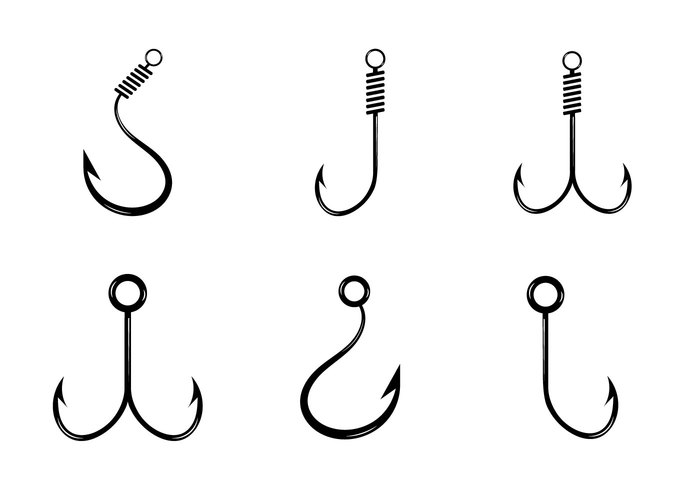 symbol steel icon hooks hook fishing fishermen fish-hook fish catching fish 