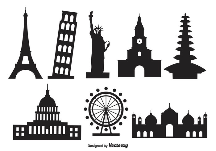 vacations USA travel tower tour eiffel Statue of Liberty statue silhouette popular places Place monuments monument shapes monument locations Liberty landmarks kremlin Italy icon gate france famous Europe eiffel tower isolated Eiffel Tower Eiffel culture coliseum asia architecture 