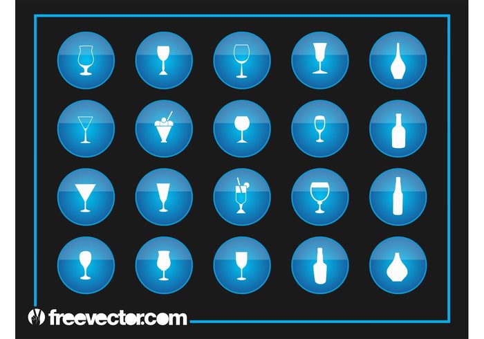 sundae straw silhouettes icons Glassware glasses glass drinks drink buttons bottles bottle beverage bar badges 