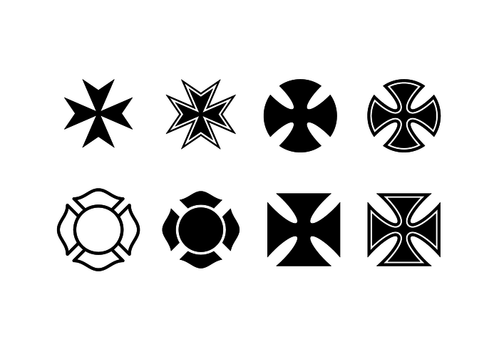 symbols symbol stamp sign protection maltese crosses maltese cross Maltese logo icon emblem Department cross badge 