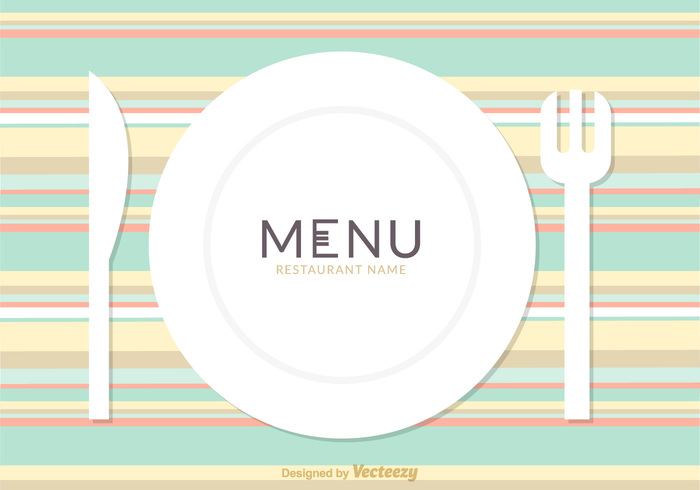 traditional template striped restaurant plate pattern paper plate paper menu lunch knife illustration frame fork dishes dinner design decoration decorate creative cover cooking classic card brochure background art abstract 
