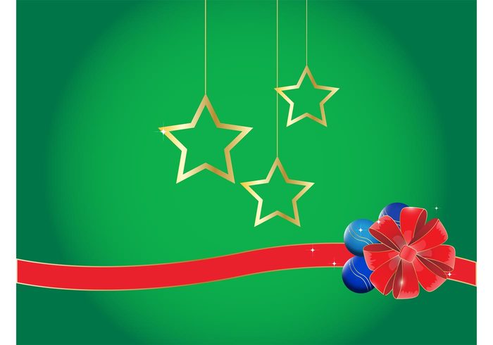 xmas Stars vectors stars shiny round holiday greeting golden gold glossy fabric decorative decorations christmas card bow balls 