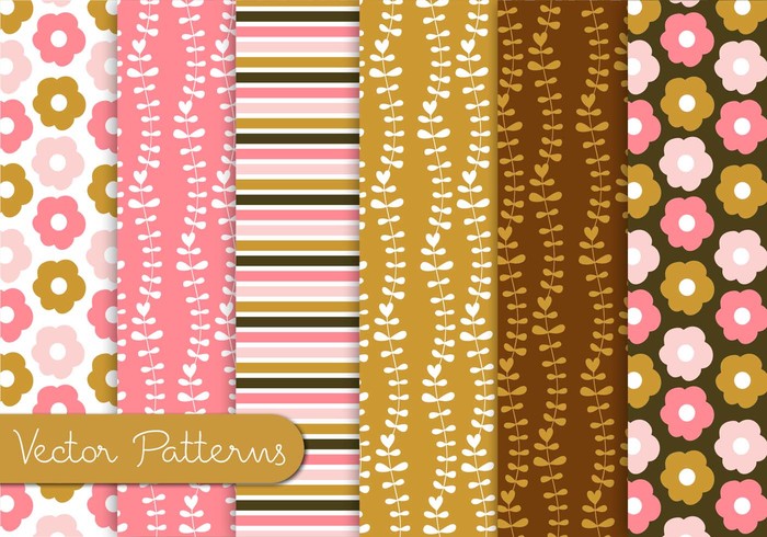 wallpaper vector patterns Textile sweet summer stylish stripes spring retro pink pattern paper set nature illustration home girly patterns girly pattern flowers floral flora fabric decorative decor cute creative colorful brown background 