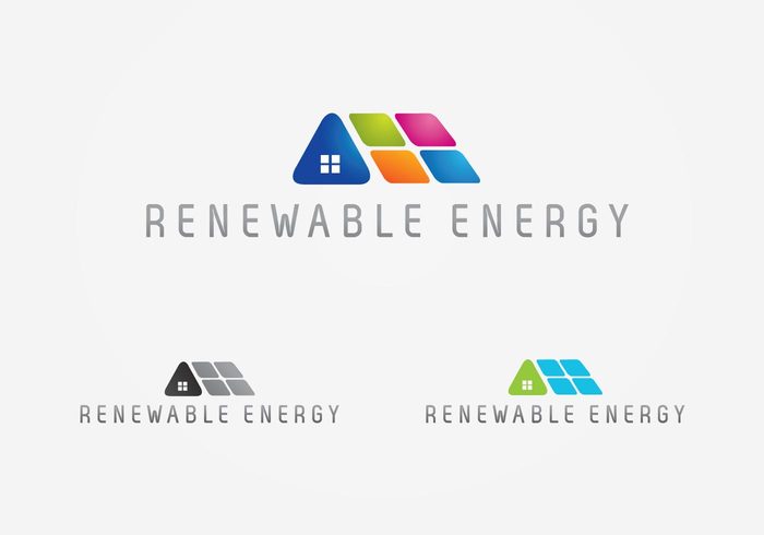 sustainable solar renewable panel logo house energy Alternative 