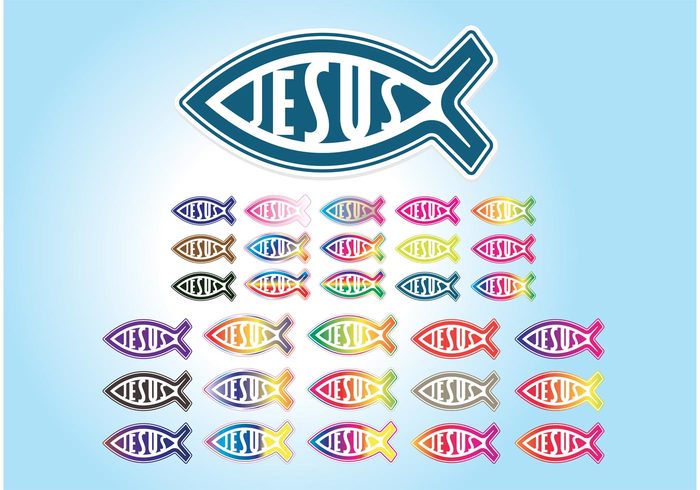 tattoo symbol religion Protestant Messiah Magnet Jesus christ jesus icon fishes fish Christ catholic Believe 