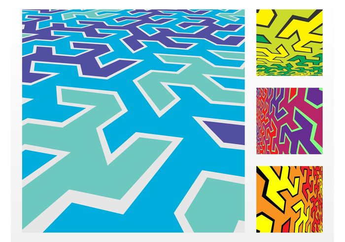 tile square simple sci-fi perspective music geometric shapes futuristic future digital Crooked lines bright colors background  
