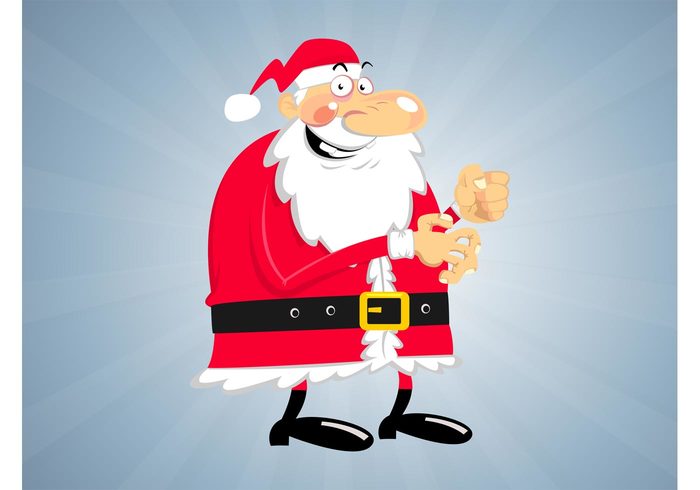 santa claus santa man holiday hat funny festive crazy costume comic christmas character cartoon caricature boots 