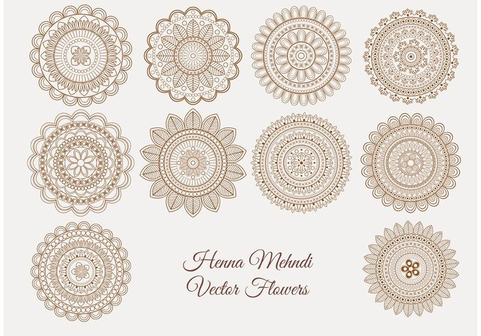 vector flowers Mehndi Designs Henna Mehndi henna designs flowers elegant Decorative Vectors decorative 