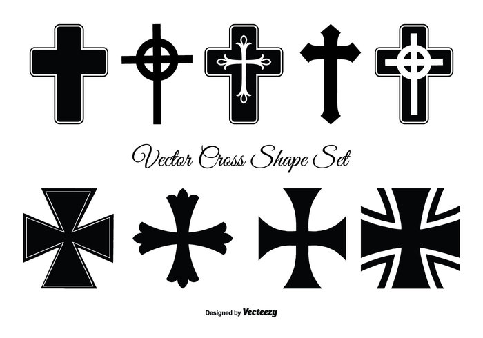 vector symbol silhouette sign shape set shape set religion pray Orthodox ornament medieval malteses cross Maltese jesus isolated icon graphic Gothic god different decoration Crucifix crosses cross shape cross concept collection church christmas Christianity christian Christ celtic catholic art 