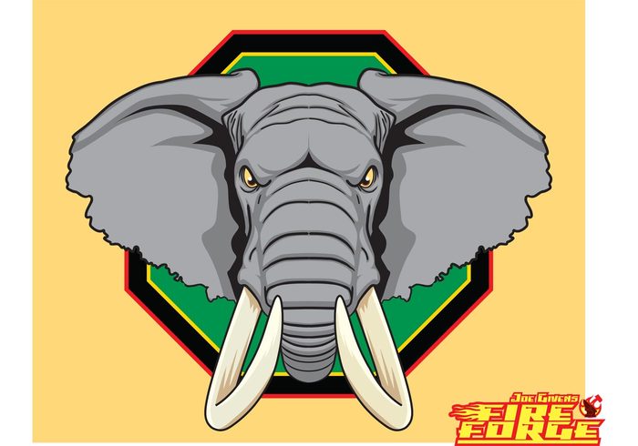 tusks large animal elephant logo elephant head elephant animal logo animal african elephant africa 