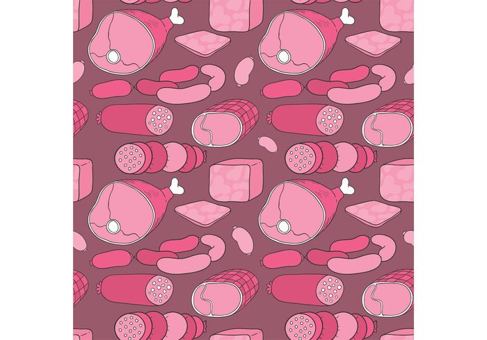 Vector food thanksgiving ham seamless pig pattern meat pattern meat meal hand drawn ham hand drawn food ham pattern ham food pattern food easter ham cow christmas meat christmas ham 
