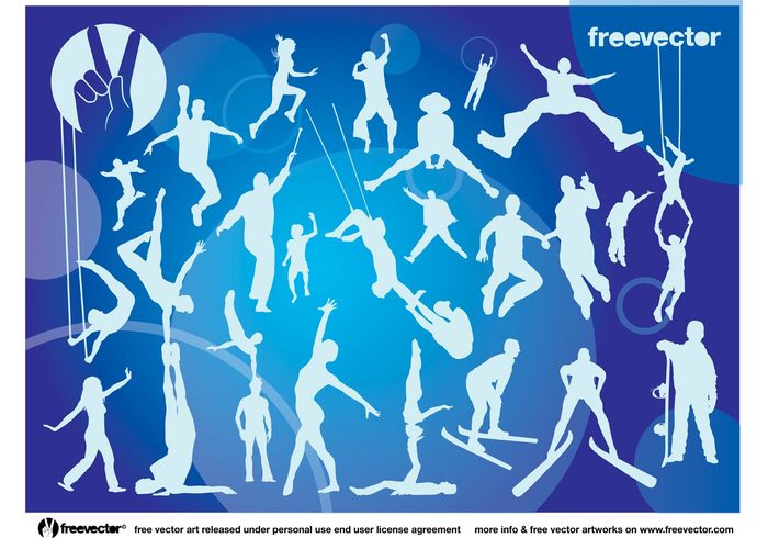Trapeze training sport silhouettes PRACTICE Olympic games jump gym game flexible fitness figure exercise Dangerous Circus circle Balance act Acrobat 