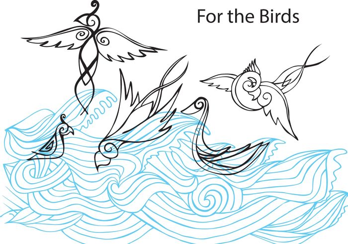 twitter doodles birds 