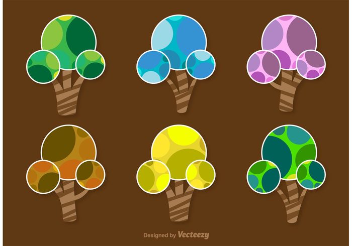 wood trees tree summer stylized style spring silhouette season plant ornate nature modern leaf growth geometric garden forest foliage environment ecology eco Conceptual circle branch botany autumn abstract 