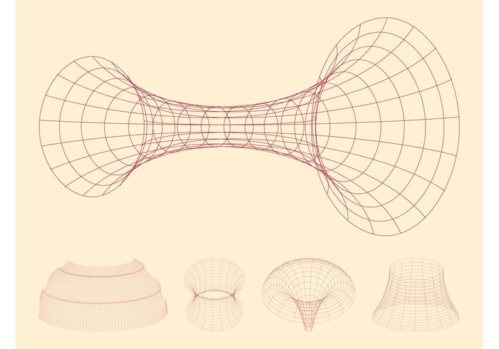 wireframes wireframe tube Stereometry mesh lines Geometry geometric shapes curved abstract 3d 