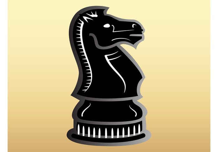 sport play logo leisure knight icon horse Hobby figure comic chessmen Chess vector cartoon board game 