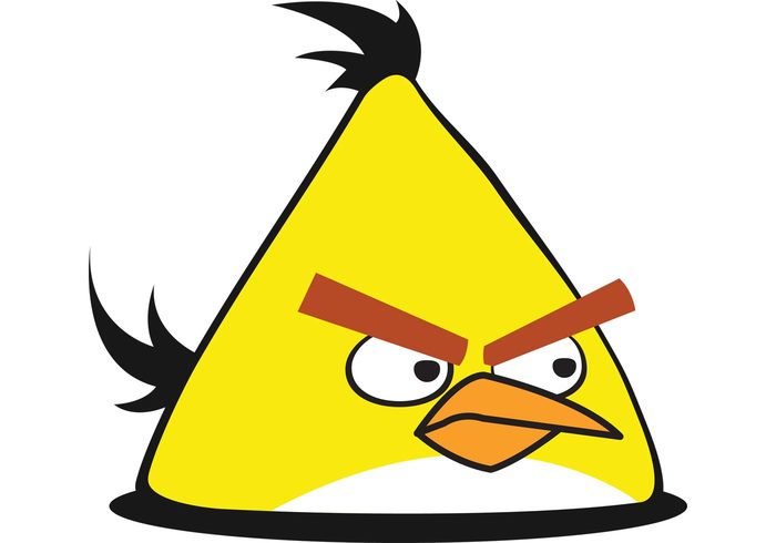 yellow video game game character cartoon bird angry bird 