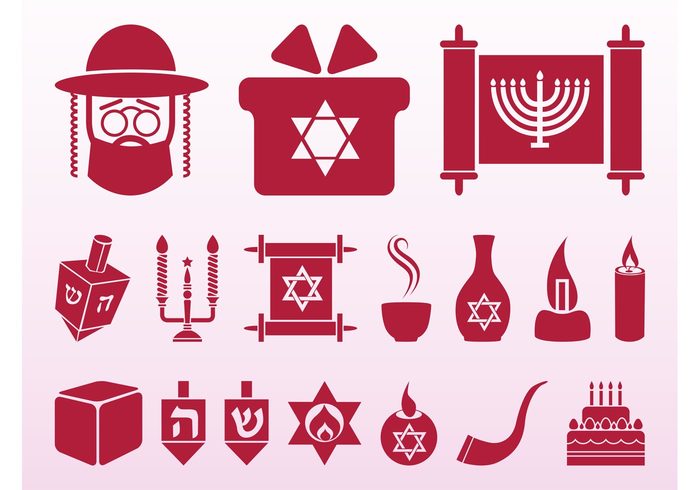 Torah Star of david Spinning tops scrolls religious religion judaism Jews jewish icons holiday Hanukkah Dreidels celebration 