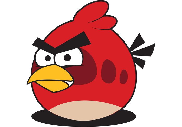 video game red game character cartoon bird angry bird 