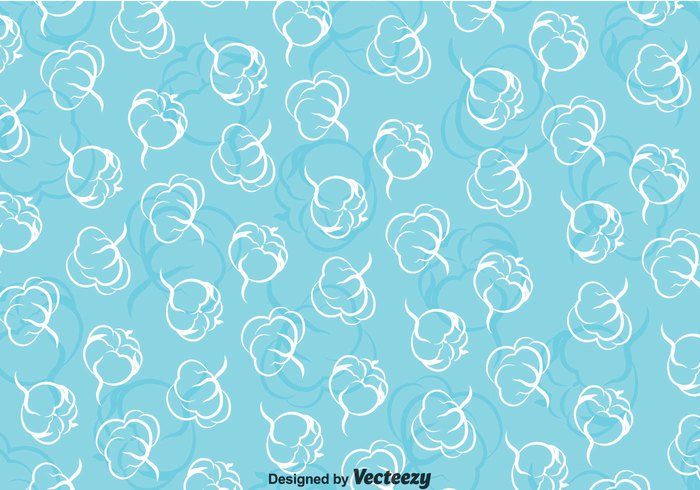 wallpaper Textile seamless plant pattern nature fabric cotton plant cotton blue background abstract 