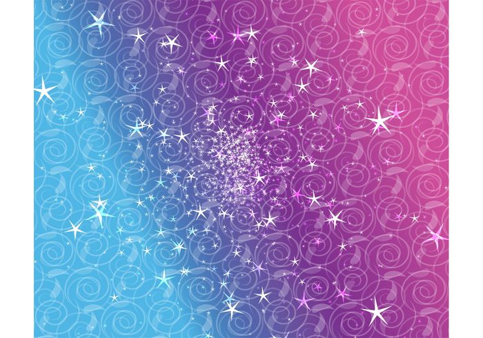 wallpaper stars starry star background sky scrolls pink Heaven decoration circles blue background backdrop 