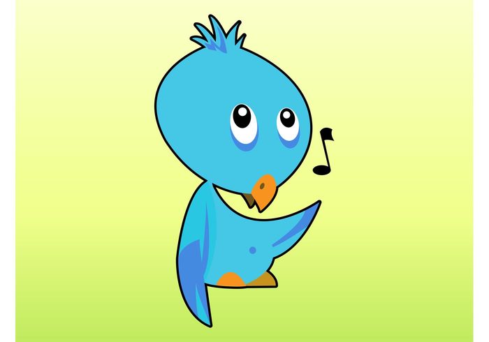 wings twitter vector twitter Tweeting singing Sing note mascot fauna comic character cartoon bird vector bird beak animal 