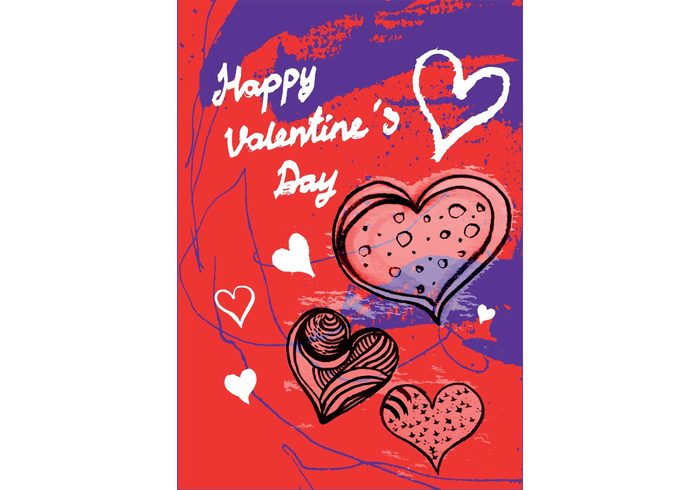 watercolor valentines day valentine splash romantic romance paint lovely love holiday hearts heart happy valentines day grungy heart grunge heart drawing card background abstract  