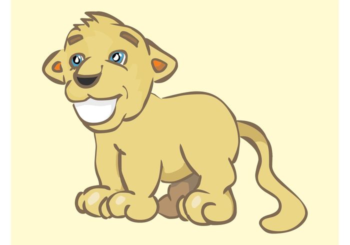 wildlife wilderness wild safari mascot lion Cub vector Cub cartoon cub comic character cartoon animal african africa 