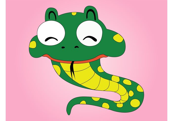 Tongue snake scales reptile poison nature mascot Lethal happy Dangerous Comic Book Cobra vector character cartoon animal 