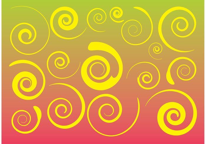 wave Textile style Spiral vector spiral shape print pattern lines fantasy Design Elements curve curl creative backdrop abstract 