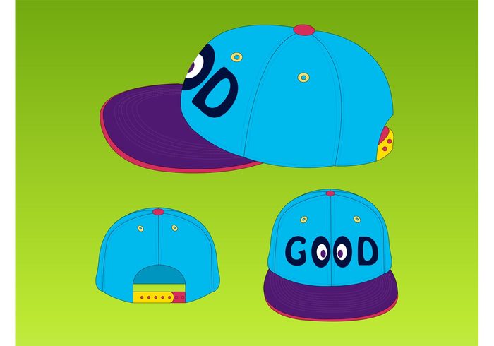 work text sports minimal leisure Fitted cap fashion eyes colors colorful clothing casual bright baseball cap accessory 