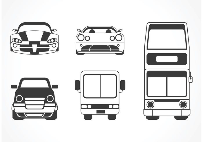 wheels vehicles vector vans Tyre trip transportation transport tire sports car sport speed silhouette set illustration gages driving counter collection cars car silhouette front car front view car front isolated background Automobiles 