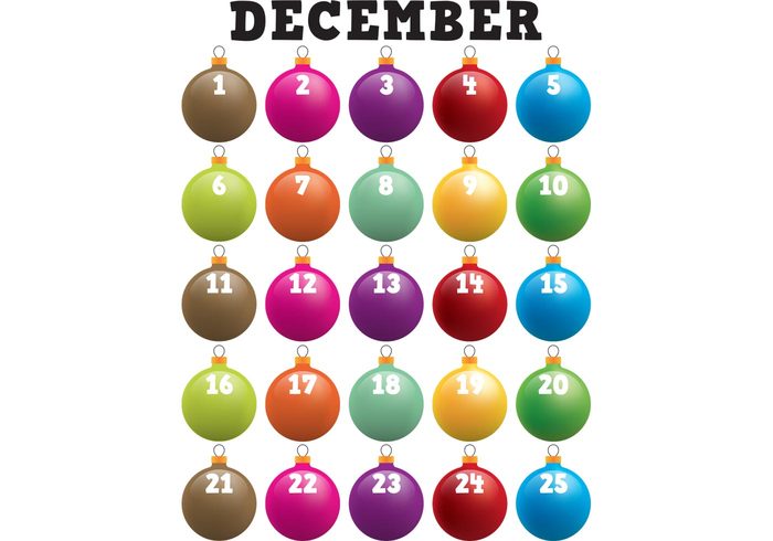 xmas winter ornament number holiday festive December date countdown christmas ornament christmas calendar Christmas ball christmas celebration calendar advent calendar advent  