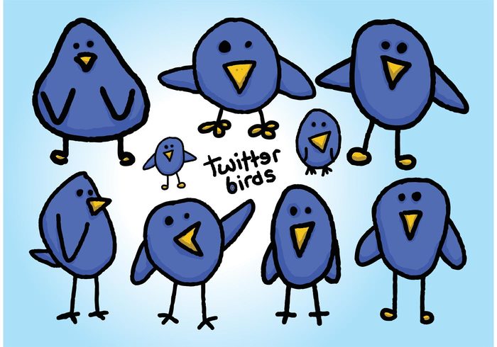 web twitter tweet social network social media kids internet cute conversation comics cartoon birds 