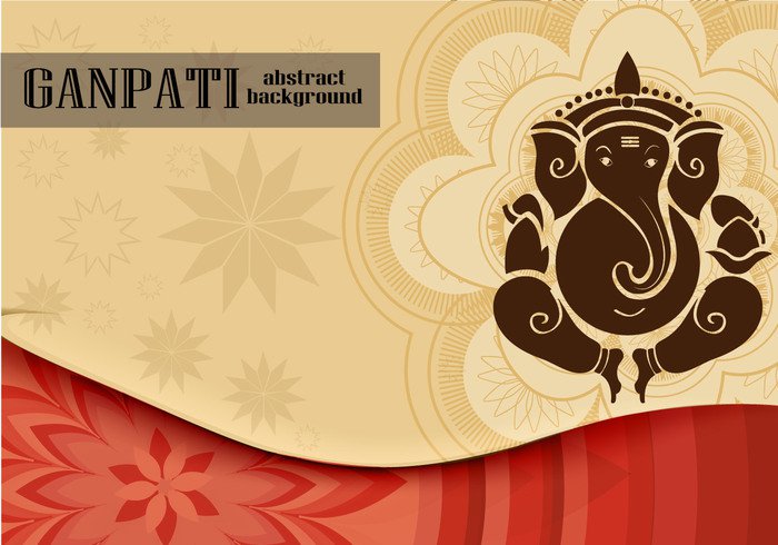 wallpaper view lord india illustration happy ganpati Ganesha ganesh ganapati dilwali decor chaturthi bollywod banner background abstract 