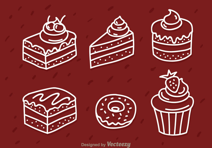 Topping strawberry muffin layer cake food donut cupcake choco cherry cake slice isolated cake brownie assorted 