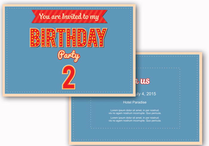 typography retro poster party happy birthday happy greetings family day date celebration card birthday invite birthday invitation birthday card birthday birth Annual 
